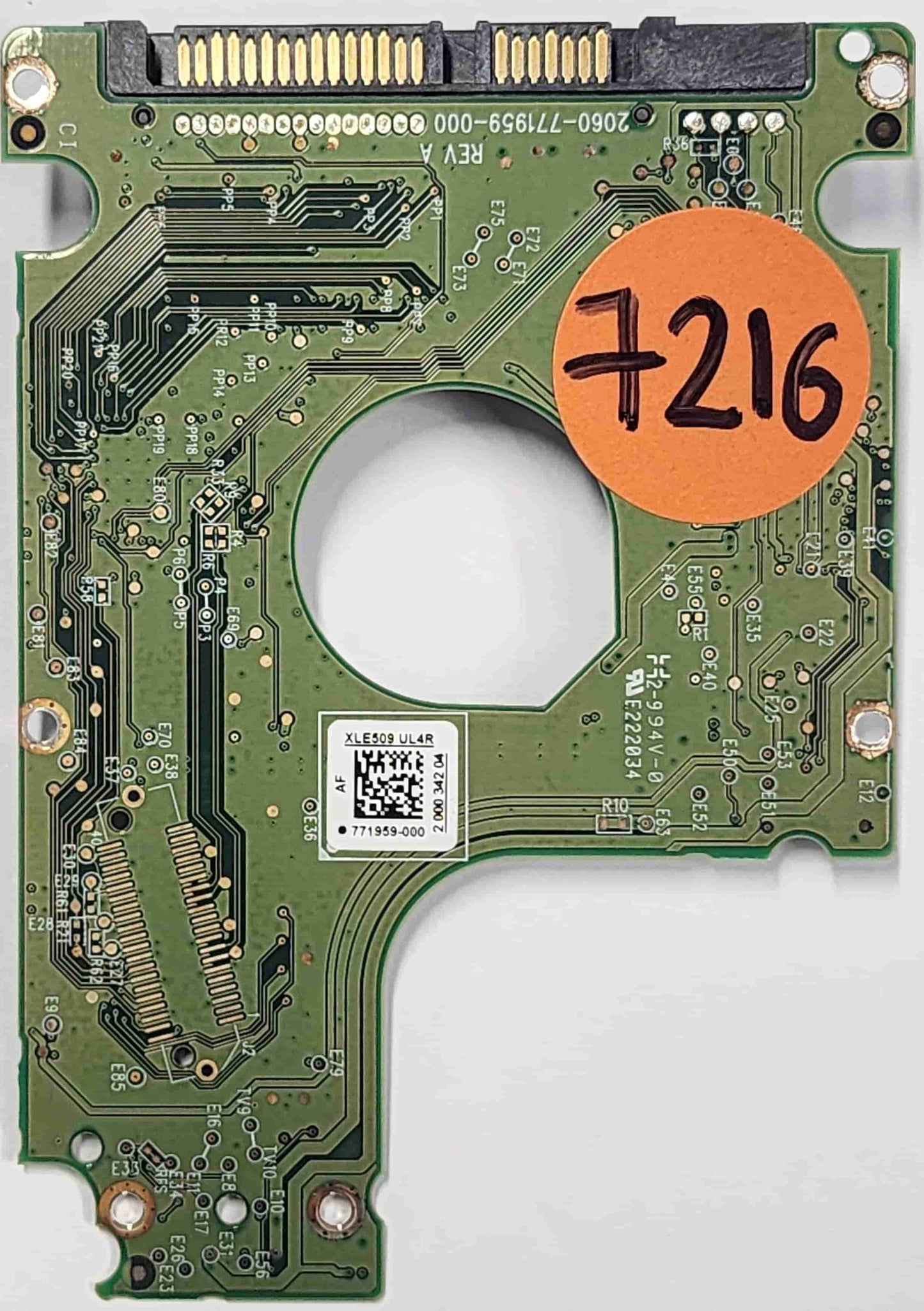 Western Digital WD5000LPVX-28V0TT0 2060-771959-000 REV A  PCB for Sale