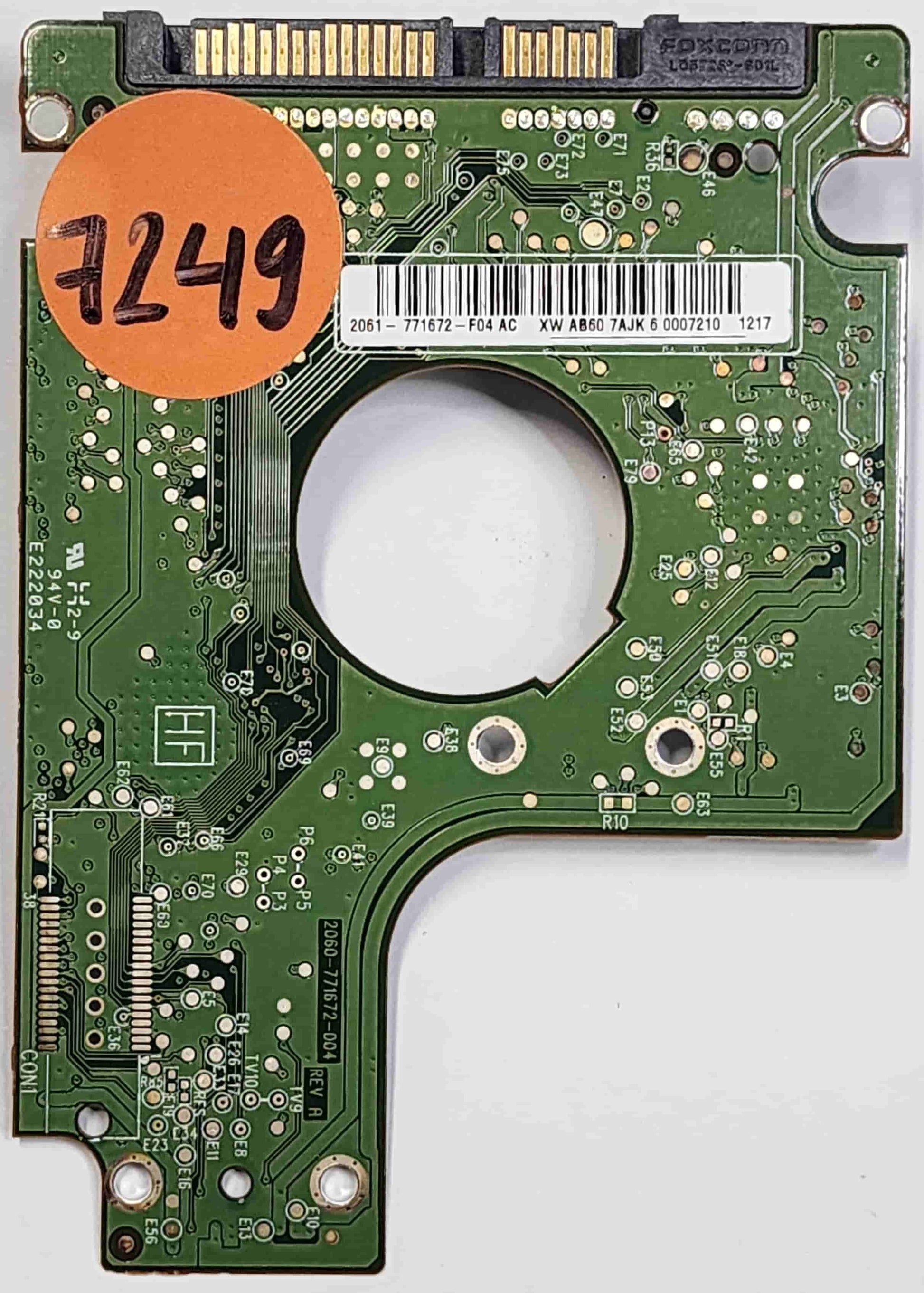 Western Digital WD5000BEVT-24A0RT0 2060-771672-004 REV A  PCB for Sale