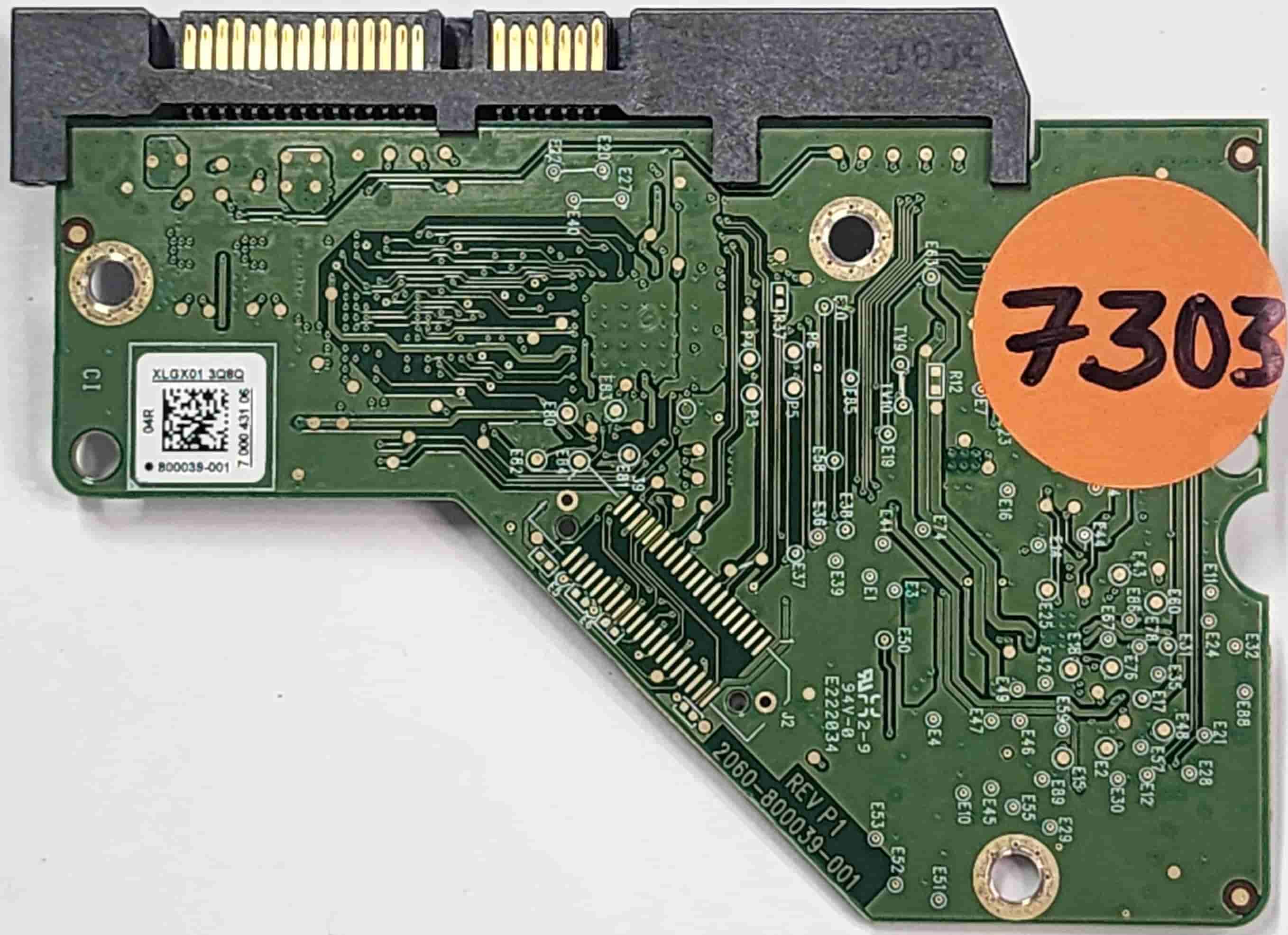 Western Digital WD10EZEX-00WN4A0 2060-800039-001 REV P1 (7303) PCB for ...