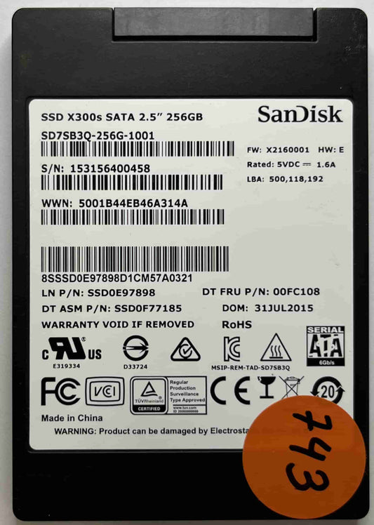 SANDISK SD7SB3Q256G1001 (743) SSD for Sale