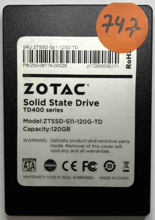 ZOTAC ZTSSD-S11-120G-TD 250-0K176-000Z8 (747) SSD for Sale