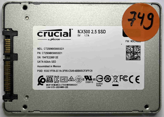 CRUCIAL CT250MX500SSD1 CT250MX500SSD1 (749) SSD for Sale