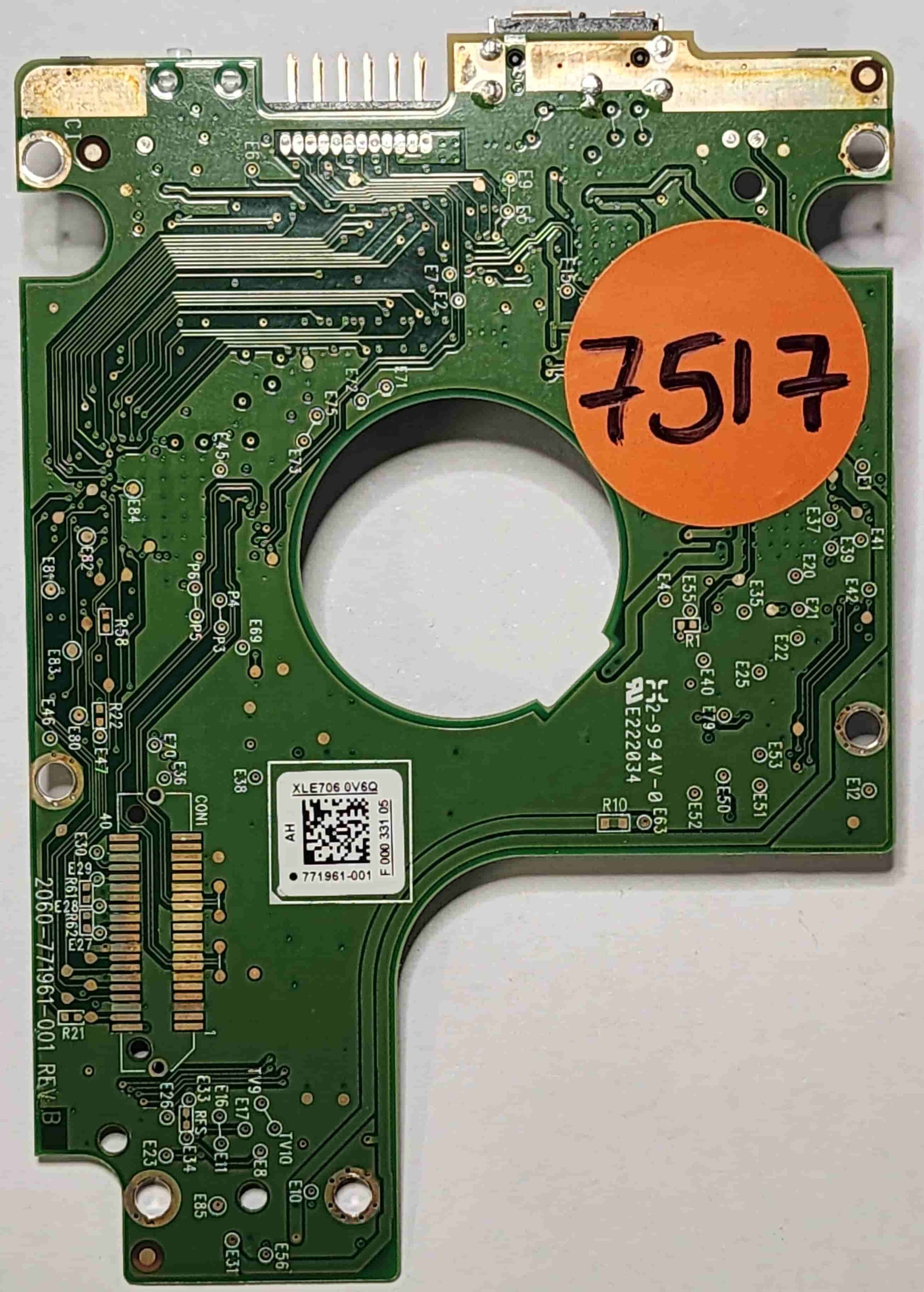 Western Digital WD5000BMVW-11AJGS1 2060-771961-001 REV B  PCB for Sale