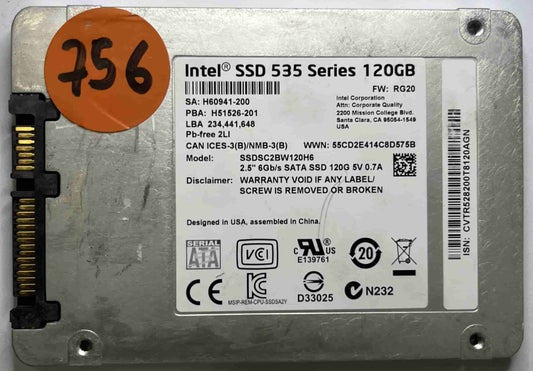 INTEL SSDSC2BW120H6 (756) SSD for Sale