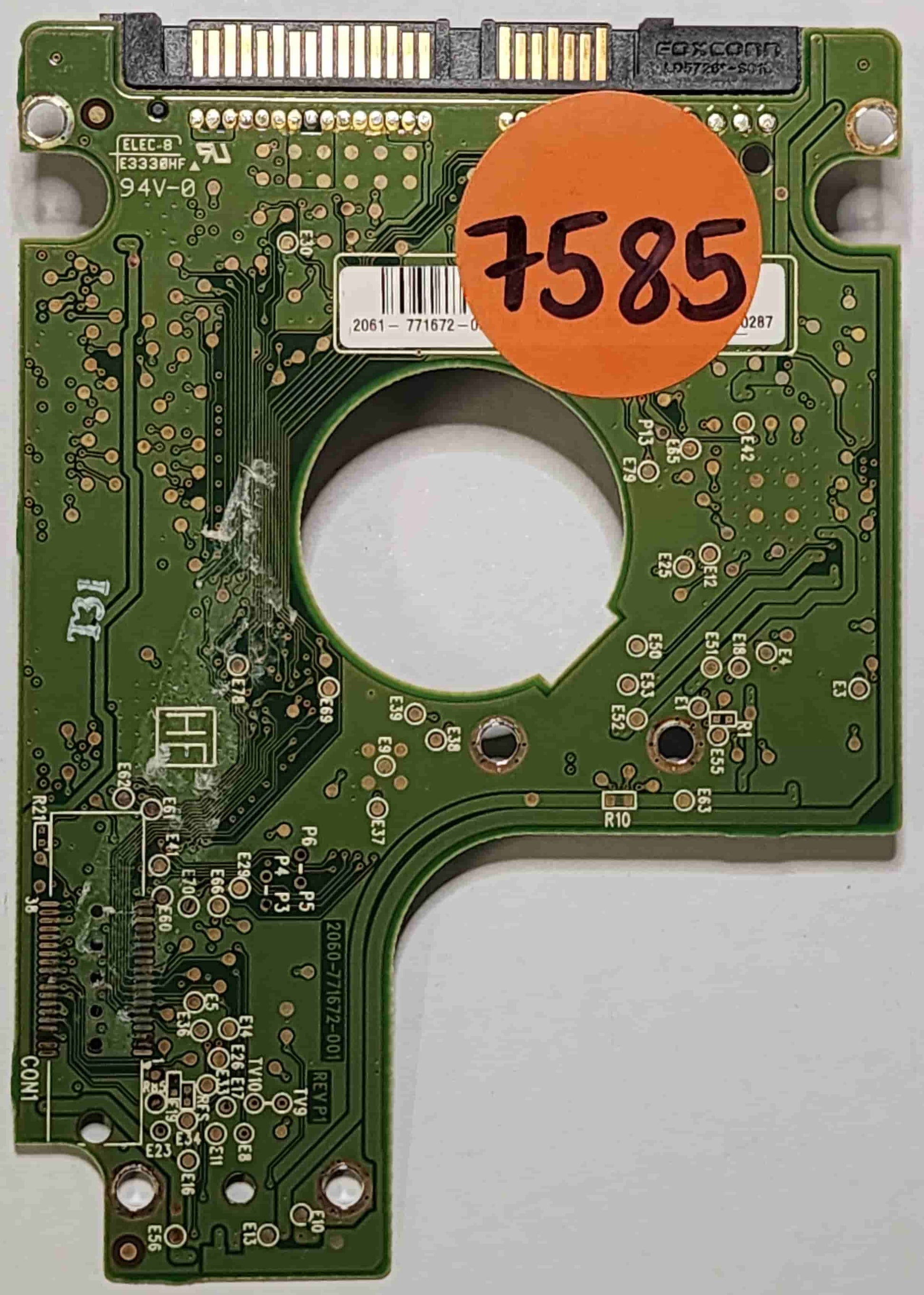 Western Digital WD6400BEVT-24A0RT0 2060-771672-001 REV P1  PCB for Sale