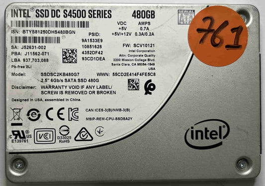 INTEL SSDSC2KB480G7 (761) SSD for Sale