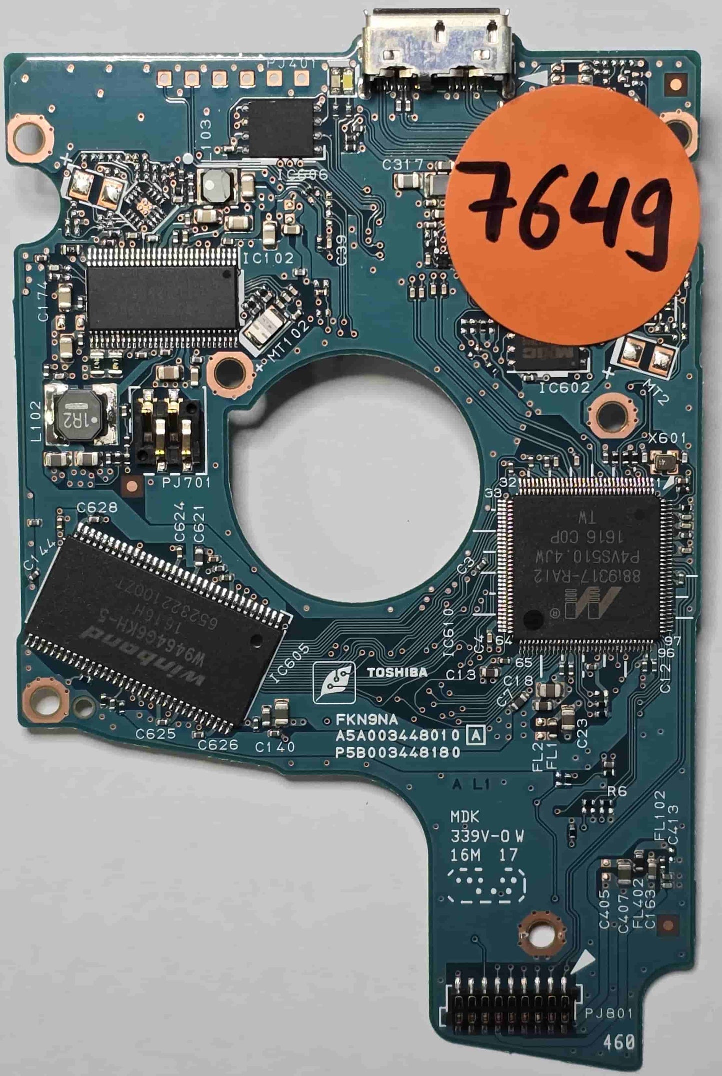 Toshiba MQ01UBD100 G3448A  PCB for Sale