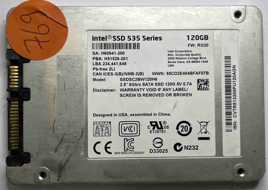 INTEL SSDSC2BW120H6 (769) SSD for Sale