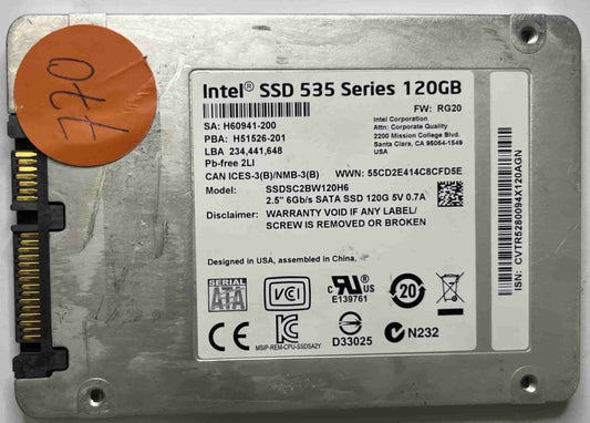 INTEL SSDSC2BW120H6 (770) SSD for Sale