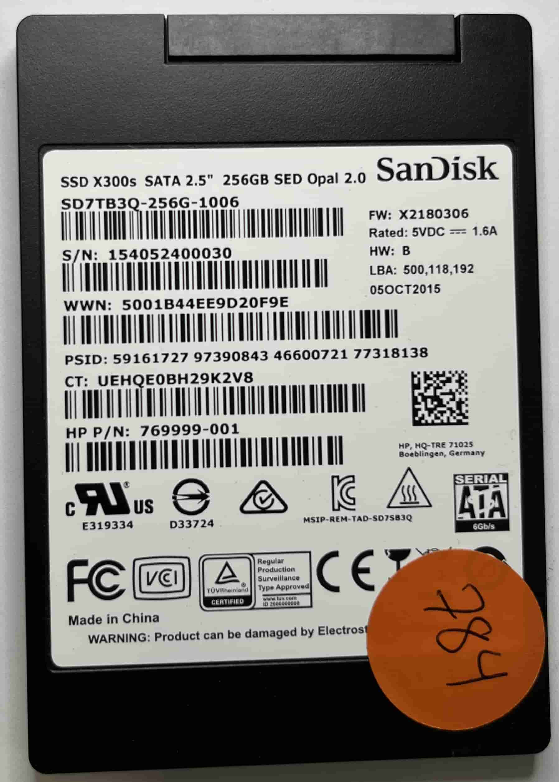 SANDISK SD7TB3Q-256G-1006 (784) SSD for Sale