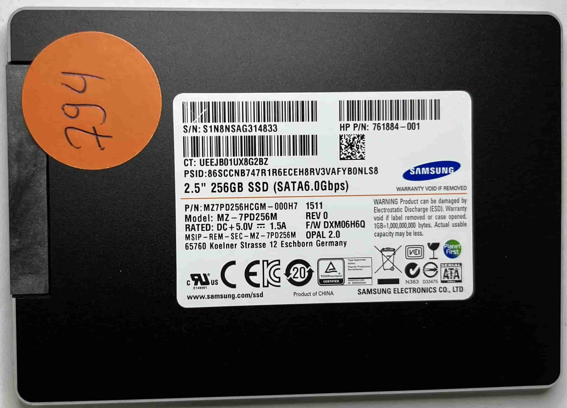 SAMSUNG MZ-7PD256M MZ7PD256HCGM-000H7 (794) SSD for Sale