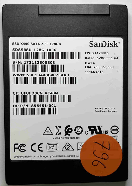 SANDISK SD8SB8U-128G-1006 (796) SSD for Sale