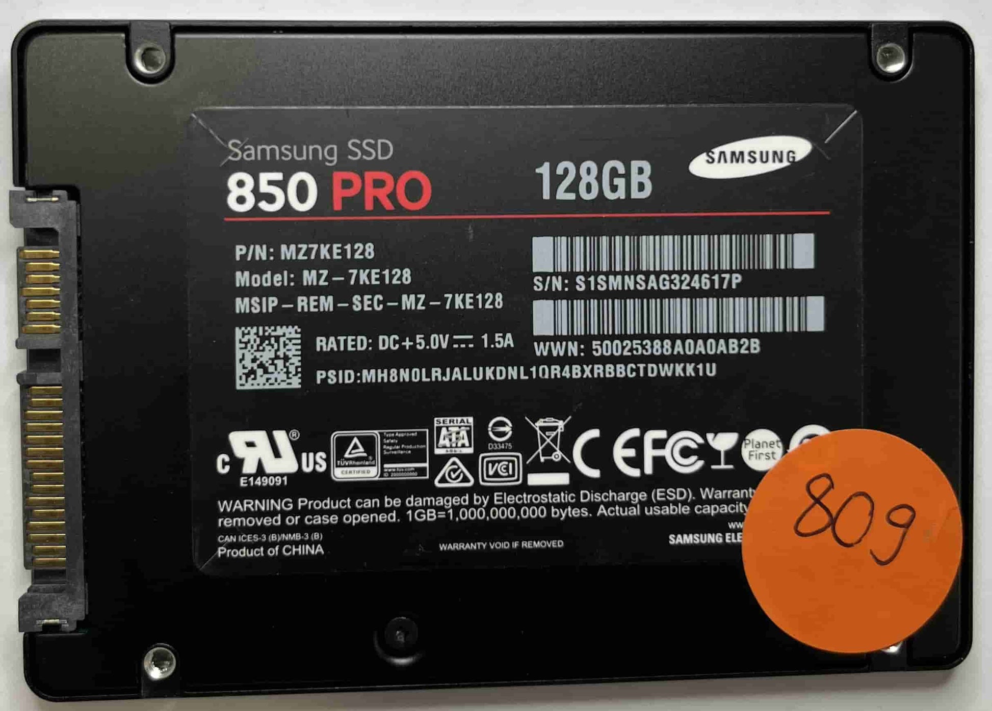 SAMSUNG MZ-7KE128 MZ7KE128 (809) SSD for Sale