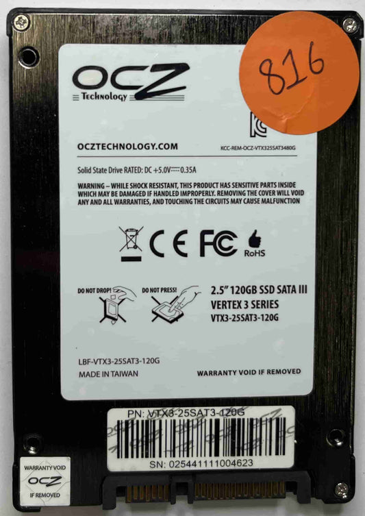 OCZ VERTEX3 VTX3-25SAT3-120G (816) SSD for Sale