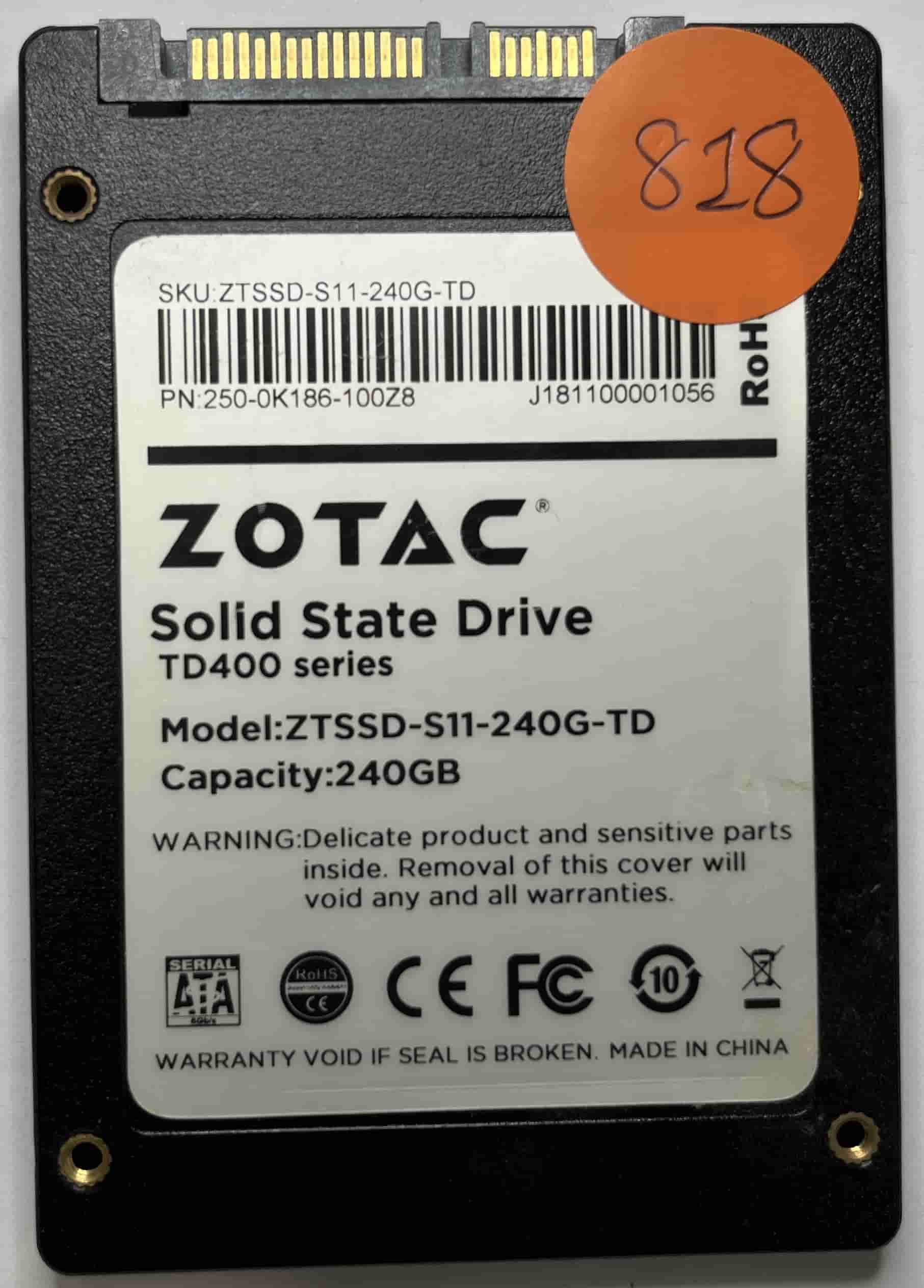 ZOTAC ZTSSD-S11-240G-TD 250-0K186-100Z8 (818) SSD for Sale