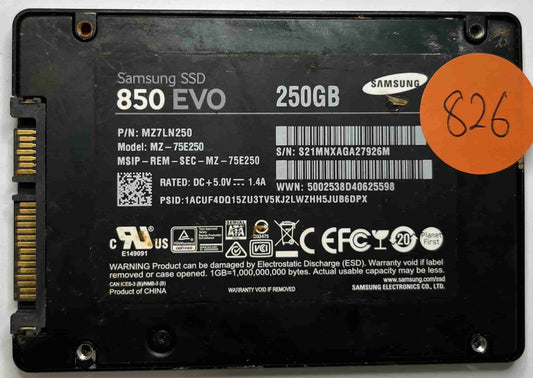 SAMSUNG MZ-75E250 MZ7LN250 (826) SSD for Sale