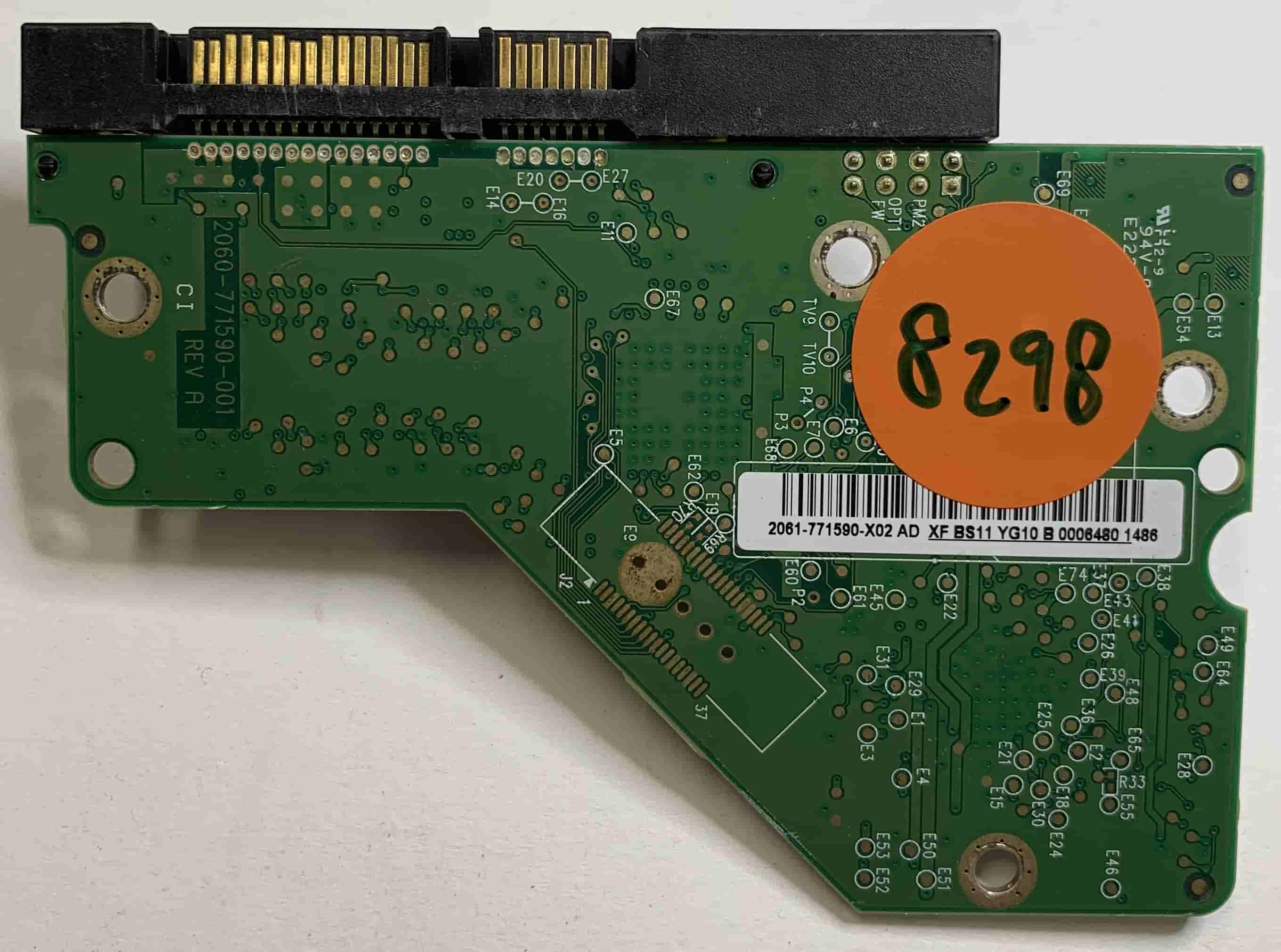 Western Digital WD2500AAJS-08L7A0 2060-771590-001 REV A (8298) PCB for ...