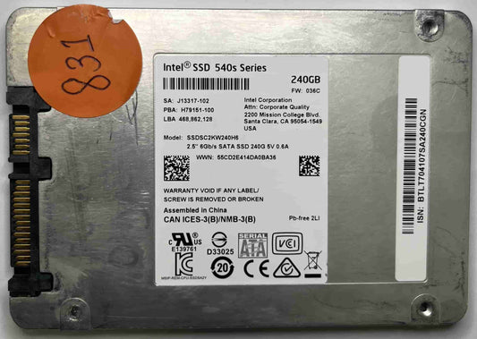 INTEL SSDSC2KW240H6 (831) SSD for Sale