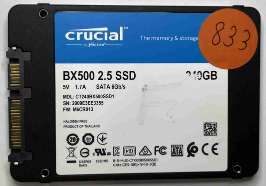 CRUCIAL CT240BX500SSD1 (833) SSD for Sale