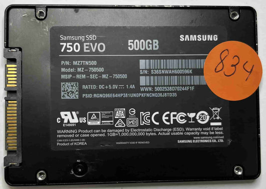 SAMSUNG MZ-750500 MZ7TN500 (834) SSD for Sale