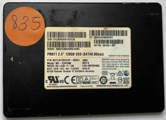 SAMSUNG MZ-7LN1280 MZ7LN128HCHP-000H1 (835) SSD for Sale