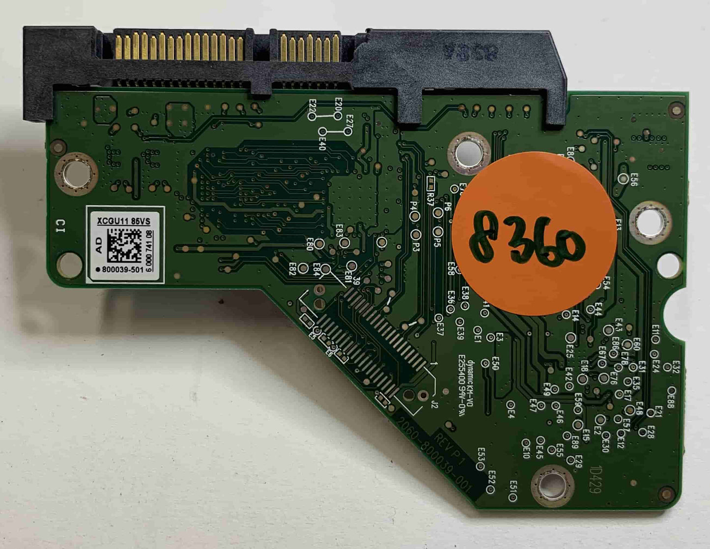 Western Digital WD5000AZLX-60K2TA0 2060-800039-001 REV P1 837116-001 PCB for Sale