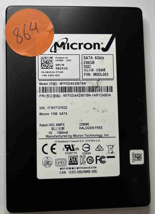 MICRON MTFDDAK256TBN MTFDDAK256TBN-1AR1ZABDA (864) SSD for Sale