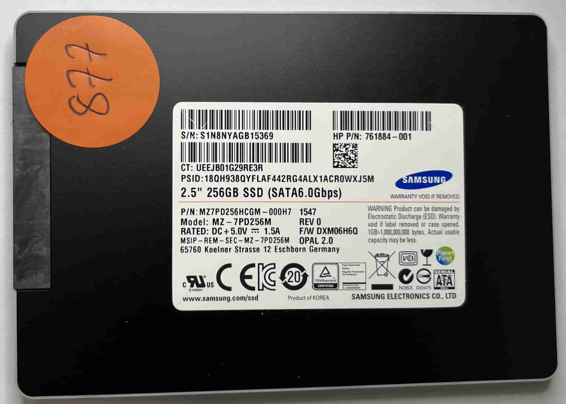 SAMSUNG MZ-7PD256M MZ7PD256HCGM-000H7 (877) SSD for Sale