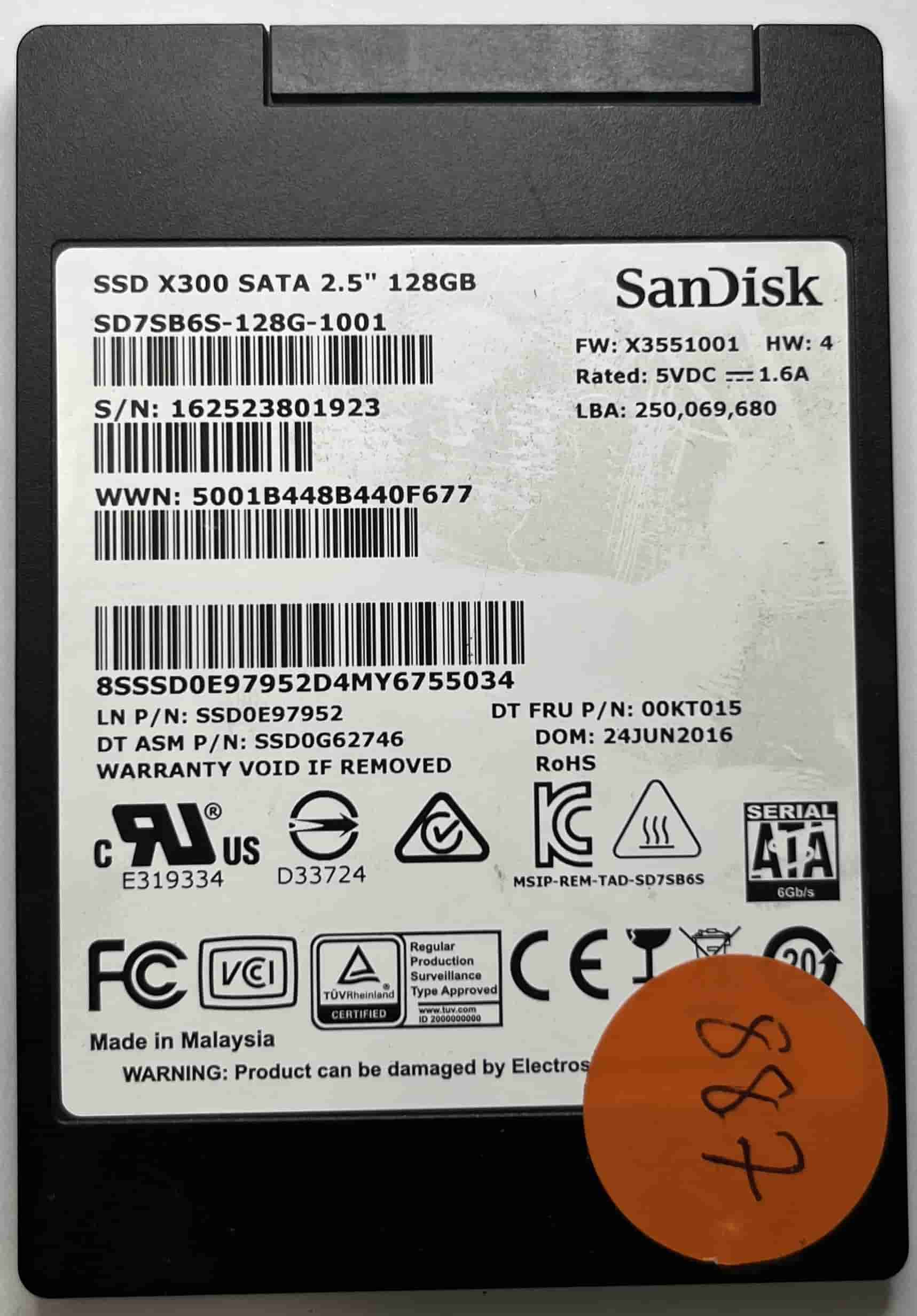 SANDISK SD7SB6S128G1001 (887) SSD for Sale