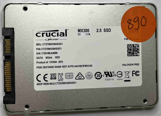 CRUCIAL CT275MX300SSD1 CT275MX300SSD1 (890) SSD for Sale