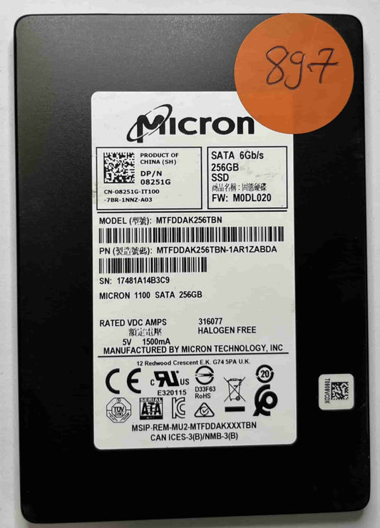 MICRON MTFDDAK256TBN MTFDDAK256TBN-1AR1ZABDA (897) SSD for Sale