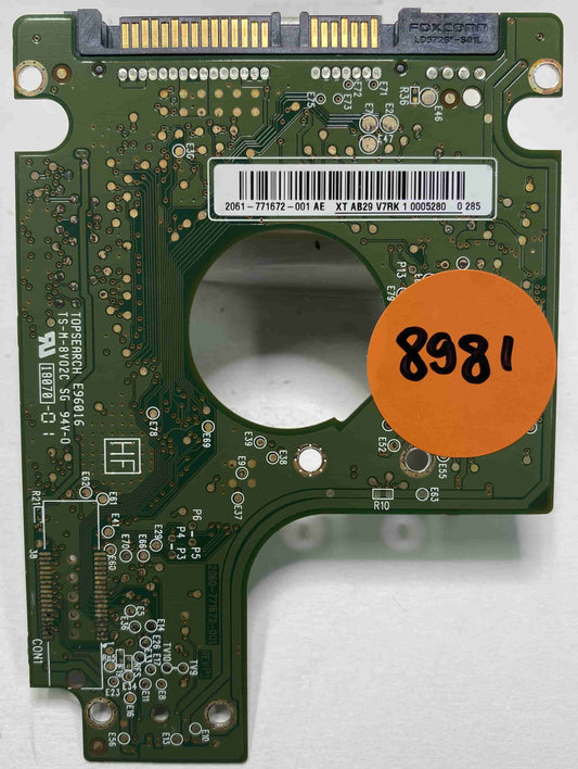 Western Digital WD3200BEVT-26A23T0 2060-771672-001 REV P1 G8BC00000320 PCB for Sale