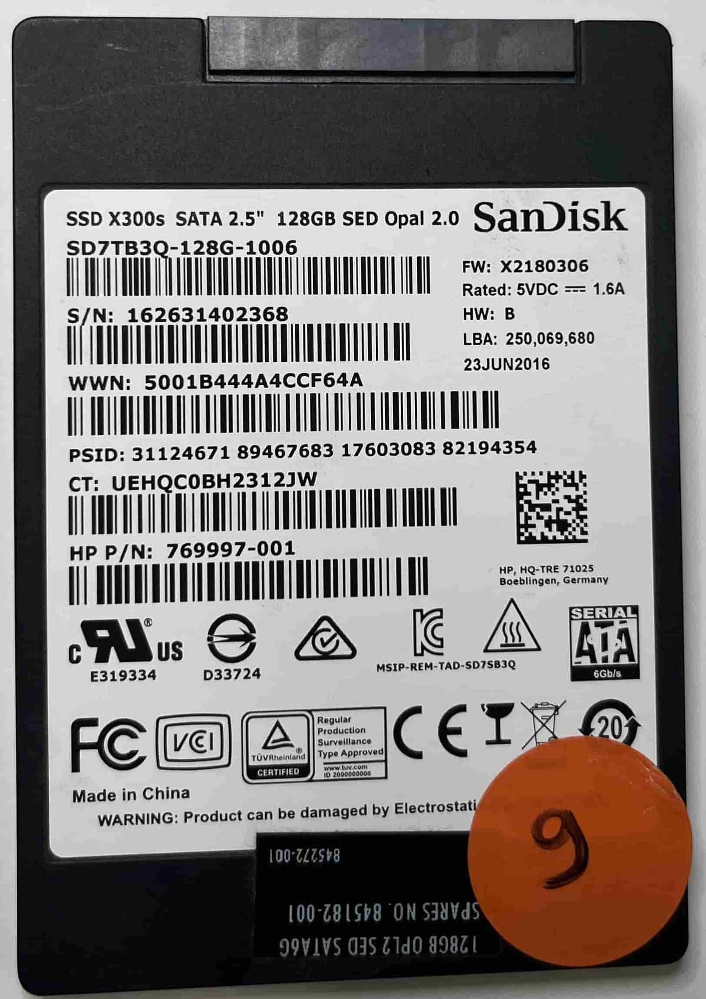 SANDISK SD7TB3Q-128G-1006 769997-001 (9) SSD for Sale