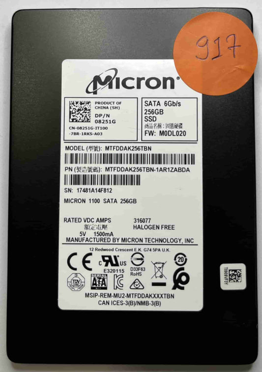 MICRON MTFDDAK256TBN MTFDDAK256TBN-1AR1ZABDA (917) SSD for Sale