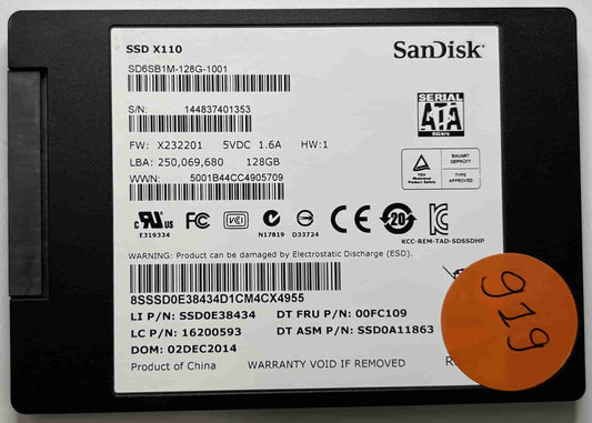 SANDISK SD6SB1M128G1001 (919) SSD for Sale