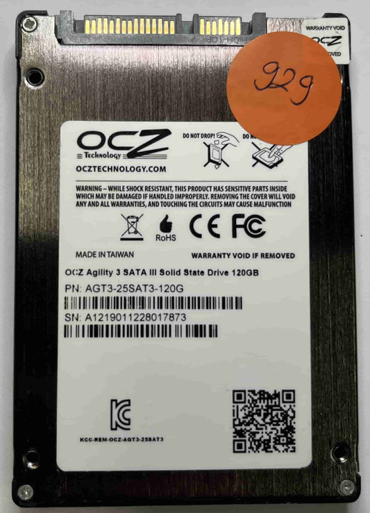 OCZ AGILITY3 AGT3-25SAT3-120G (929) SSD for Sale