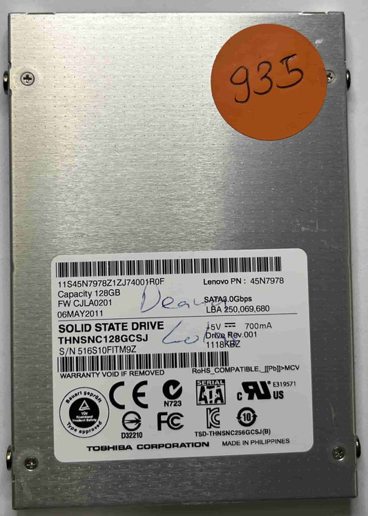 TOSHIBA THNSNC128GCSJ (935) SSD for Sale