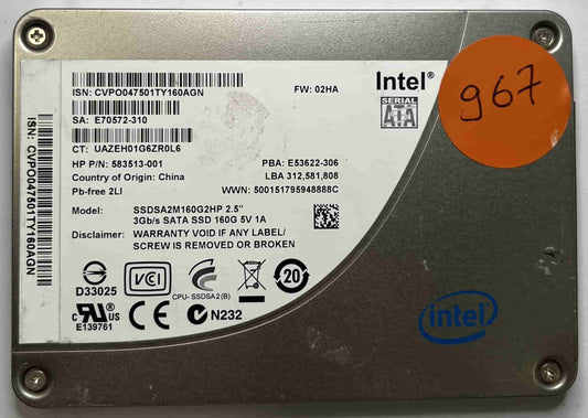 INTEL SSDSA2M160G2HP (967) SSD for Sale