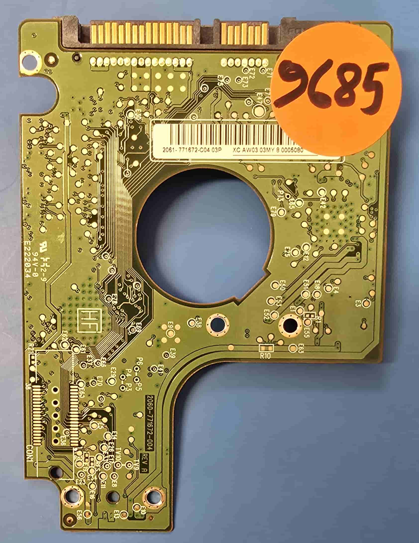 Western Digital WD10TPVT-00HT5T0 2060-771672-004 REV A  PCB for Sale