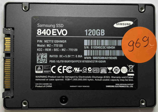 SAMSUNG MZ-7TE120 MZ7TE120HMGR (969) SSD for Sale