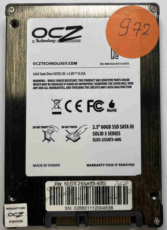 OCZ SOLID3 SLD3-25SAT3-60G (972) SSD for Sale