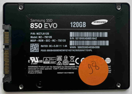 SAMSUNG SSD 850 EVO 120GB MZ7LN120 (98) SSD for Sale