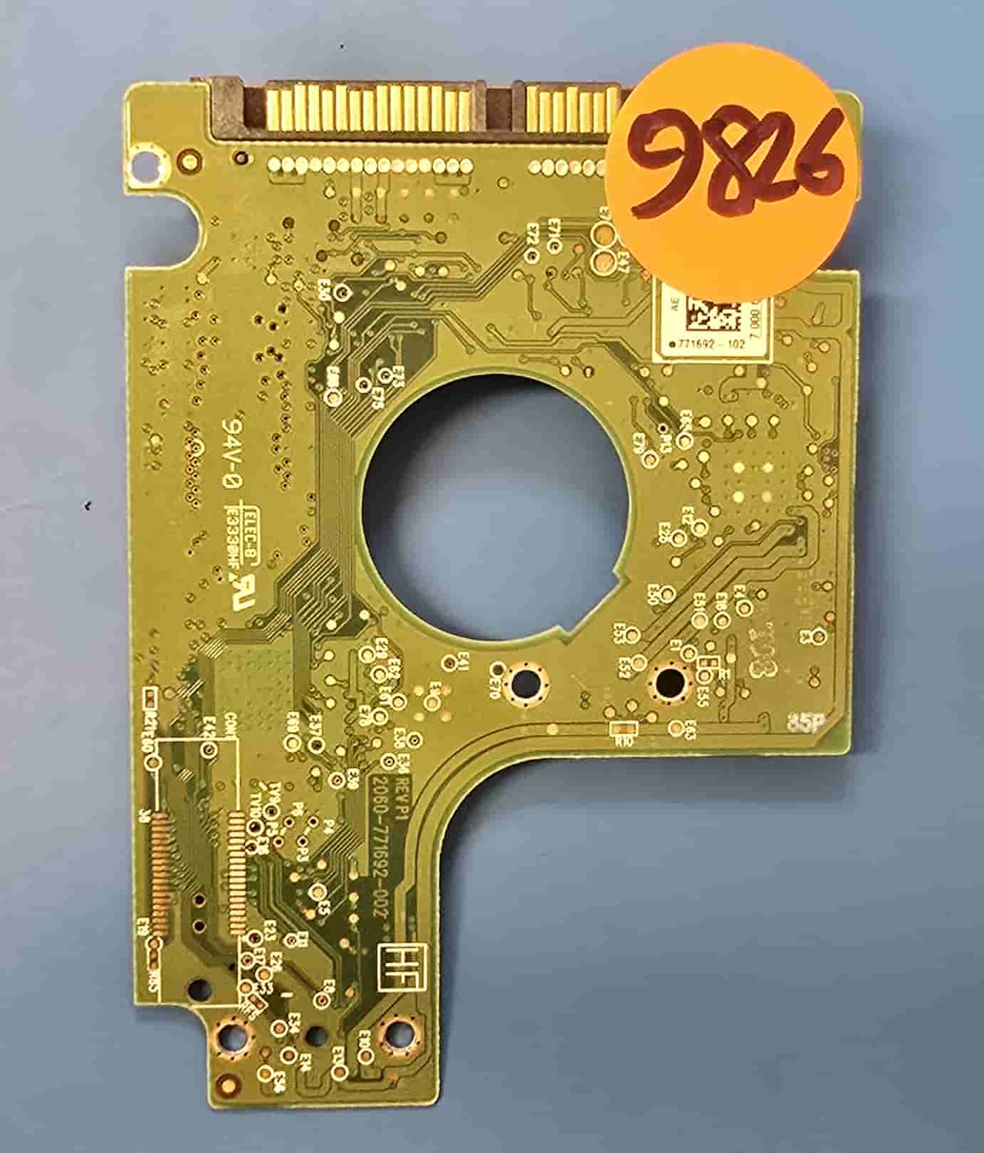 Western Digital WD7500BPVT-60HXZT1 2060-771692-002 REV P1 614985-001 PCB for Sale