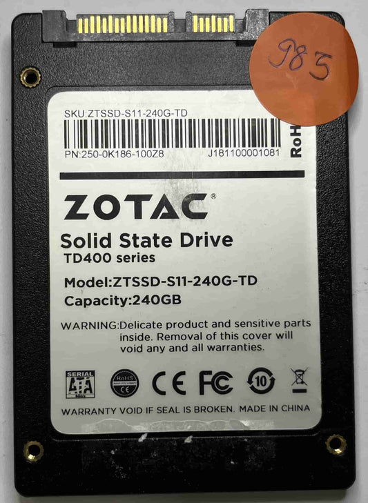 ZOTAC ZTSSD-S11-240G-TD 250-0K186-100Z8 (985) SSD for Sale