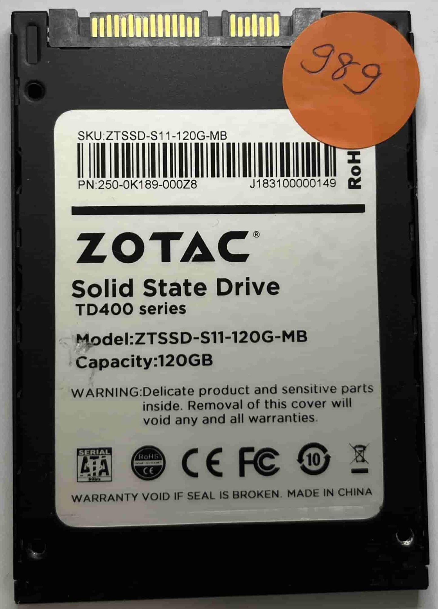 ZOTAC ZTSSD-S11-120G-MB 250-0K189-000Z8 (989) SSD for Sale