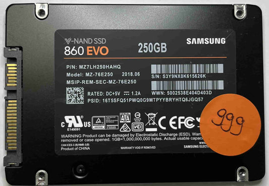 SAMSUNG MZ-76E250 MZ7LH250HAHQ (999) SSD for Sale
