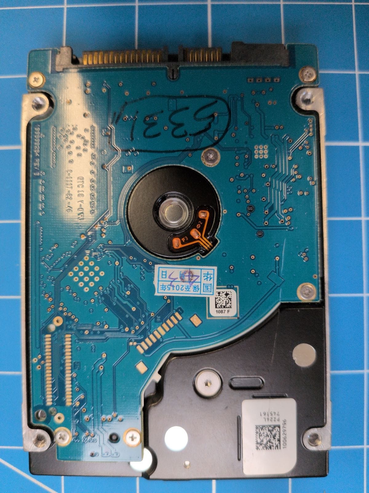 SG100 drive label (back)