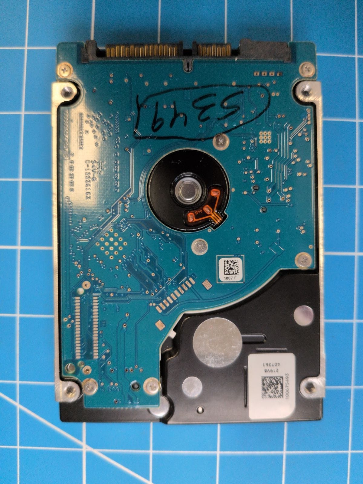 SG118 drive label (back)