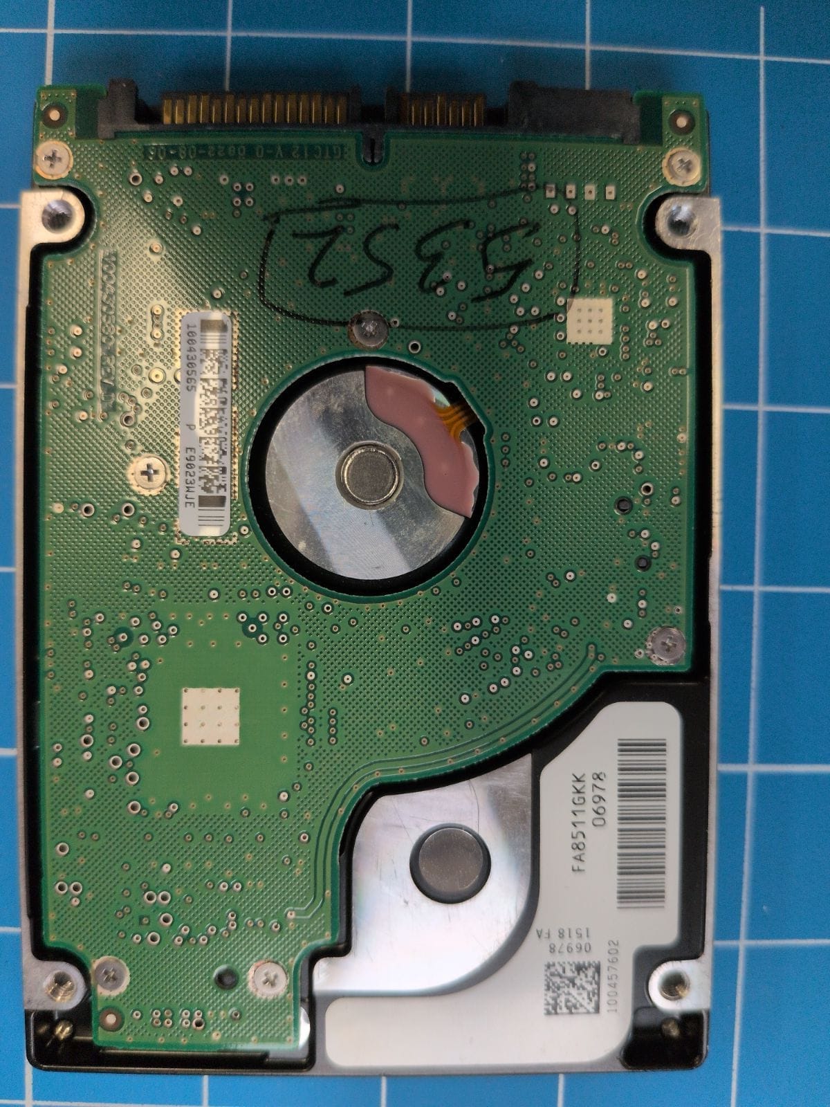 SG121 drive label (back)