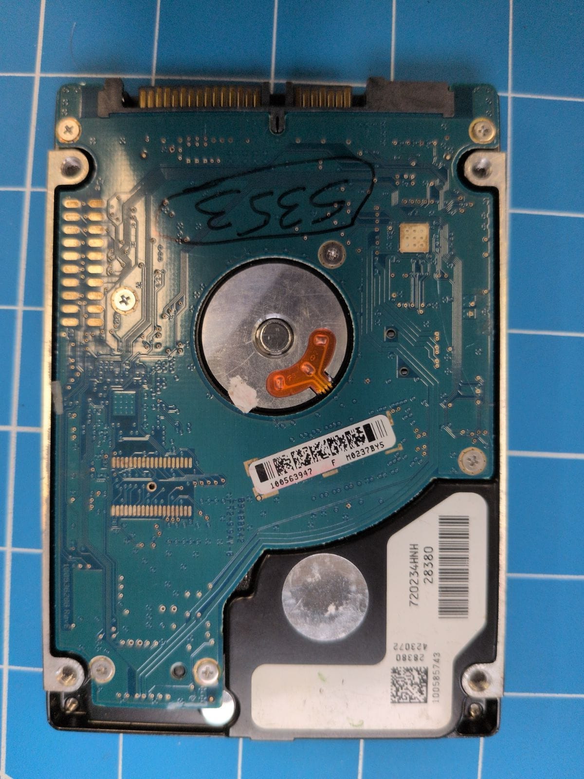 SG122 drive label (back)